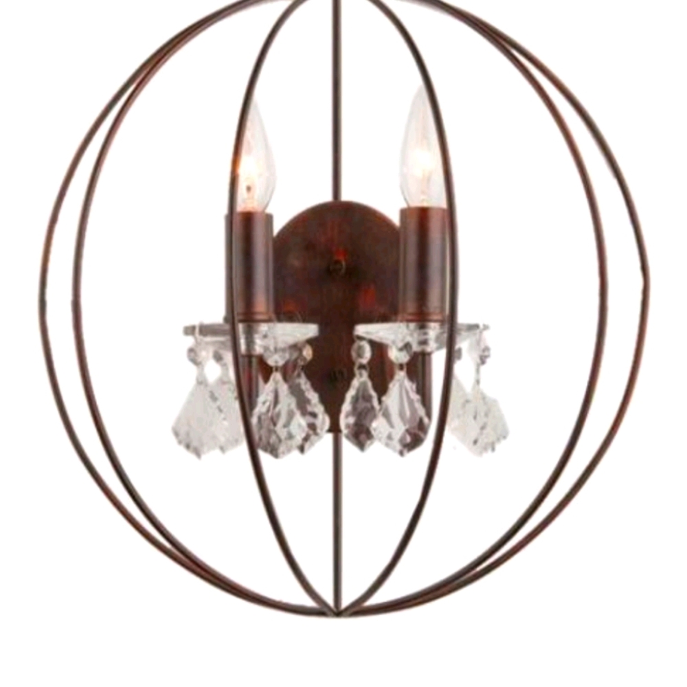 Sconce artcraft CL1507 bronze crystal